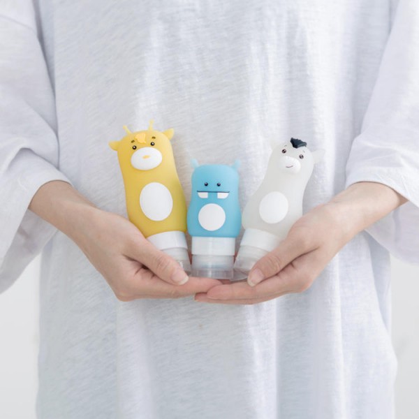 Home Bathroom Silicone Cute Animal Shape Portable Travel Shower Lotion Storage Bottles - 70ml