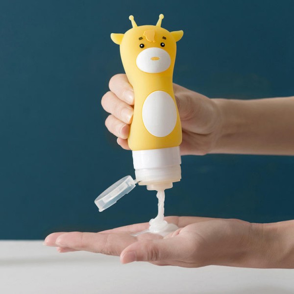 Home Bathroom Silicone Cute Animal Shape Portable Travel Shower Lotion Storage Bottles - 70ml
