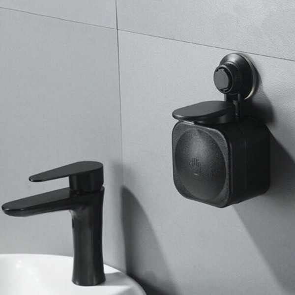  Wall-mounted Soap Dispenser Liquid Shampoo Lotion Hand-pushed Dispenser Bathroom Hand Washer - White