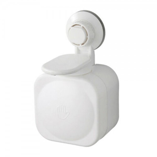  Wall-mounted Soap Dispenser Liquid Shampoo Lotion Hand-pushed Dispenser Bathroom Hand Washer - White