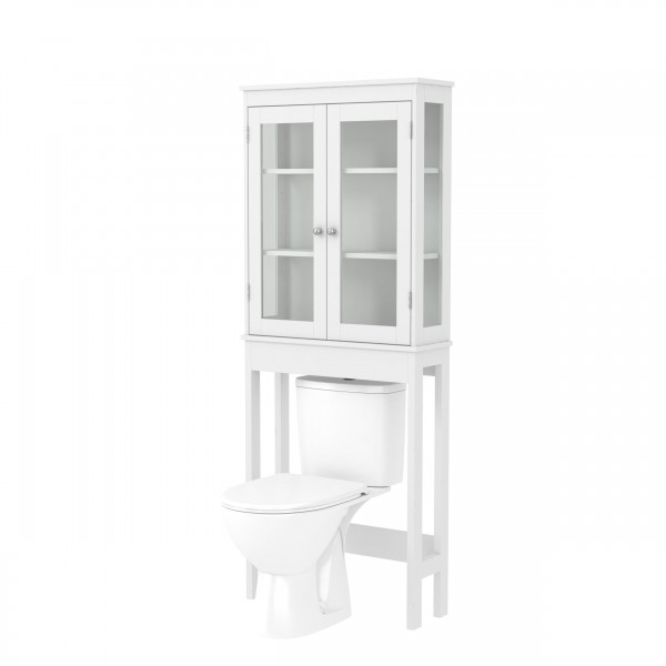 66*22*165cm Over the Toilet Storage Cabinet Bathroom Shelves Organizer Space Saver Bath Rack
