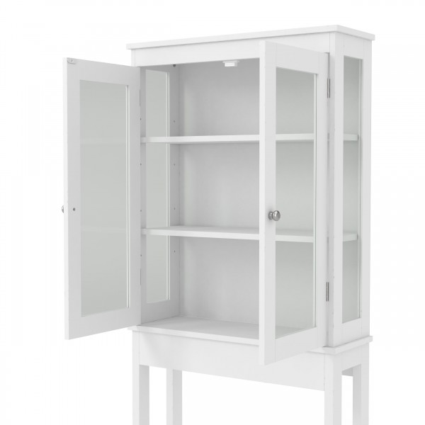 66*22*165cm Over the Toilet Storage Cabinet Bathroom Shelves Organizer Space Saver Bath Rack