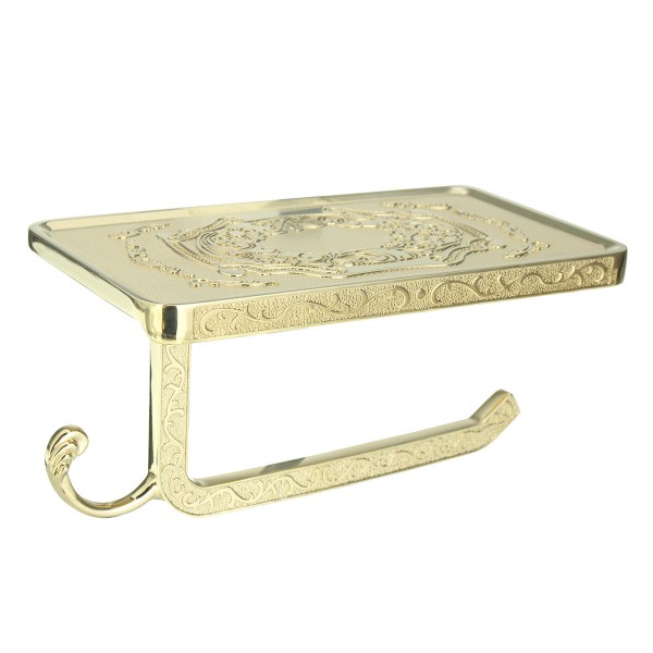 Roll Stand Wall Mounted 4 Colors Vintage Bathroom Toilet Paper Holder Tissue Wall Mounted   - Gold