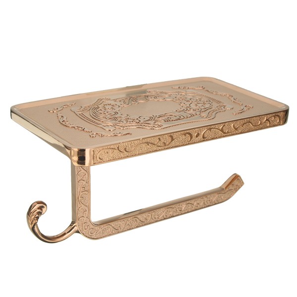 Roll Stand Wall Mounted 4 Colors Vintage Bathroom Toilet Paper Holder Tissue Wall Mounted   - Gold