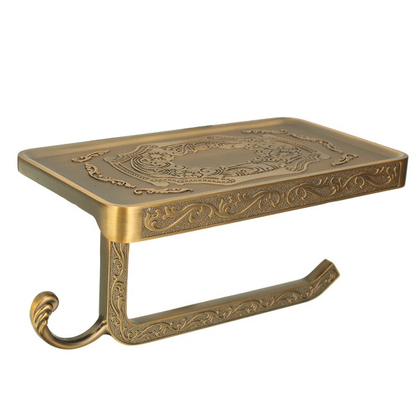 Roll Stand Wall Mounted 4 Colors Vintage Bathroom Toilet Paper Holder Tissue Wall Mounted   - Gold