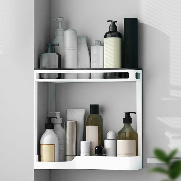 Drainable Wall Shelves High Capacity Storage Rack Bathroom Organizer Home Storage For Toilet Kitchen Bathroom - 1  Layer