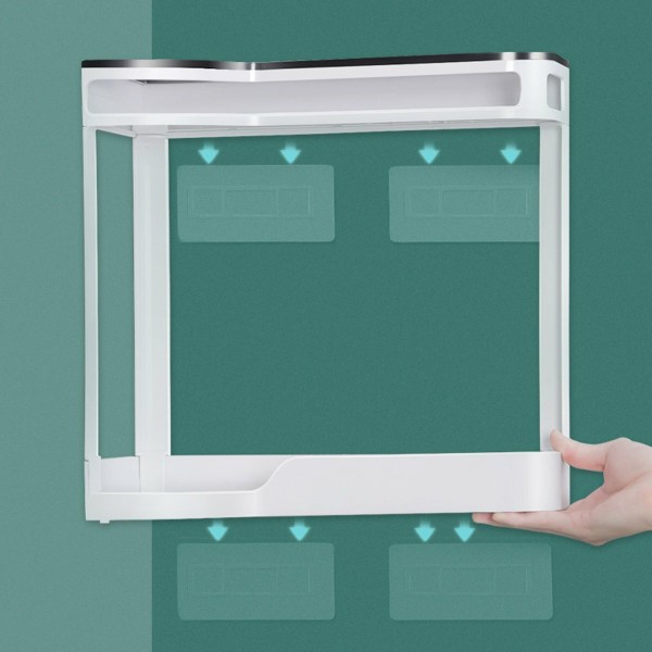 Drainable Wall Shelves High Capacity Storage Rack Bathroom Organizer Home Storage For Toilet Kitchen Bathroom - 1  Layer