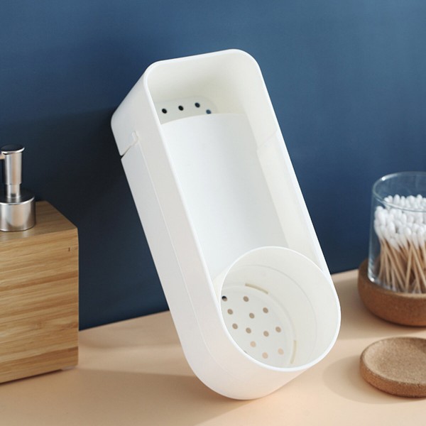  Non-perforated Rotatable Bathroom Organizer Wall Mounted Kitchen Storage Shelf Shower Shampoo Holder Storage Baskets For 