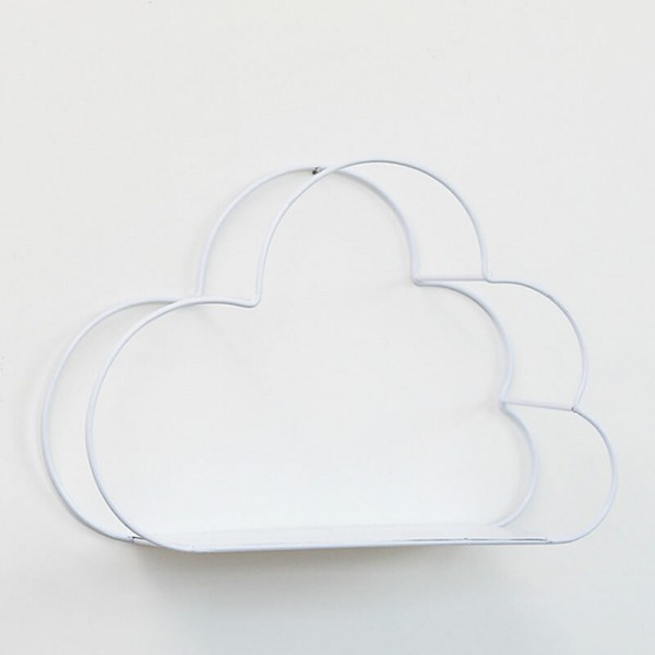Multi-Function Storage Rack Wall Hanging Rack Cloud Shaped Floating Shelf Rack - Golden