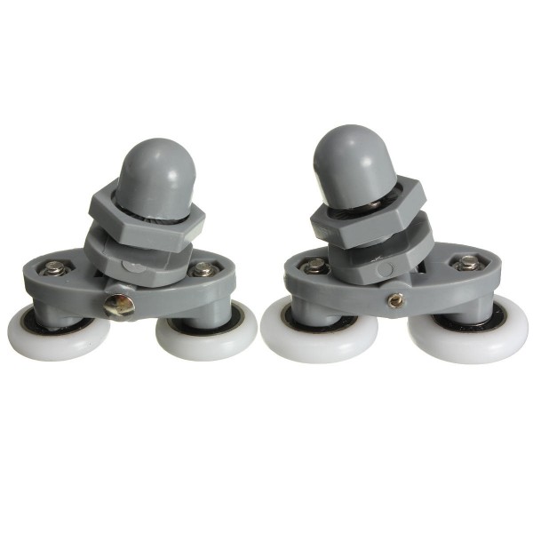 4PCS Twin Bottom Top Shower Door Rollers Pulleys Wheels Runner Slider 20mm Shower Faucet Accessories - 23mm