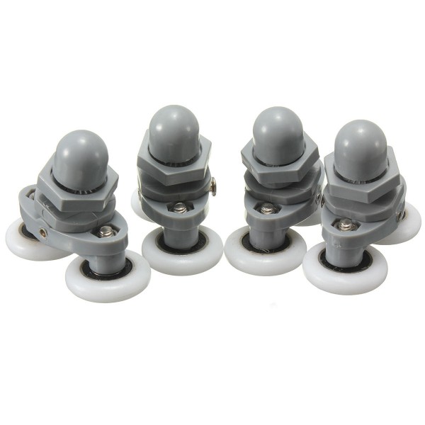 4PCS Twin Bottom Top Shower Door Rollers Pulleys Wheels Runner Slider 20mm Shower Faucet Accessories - 23mm