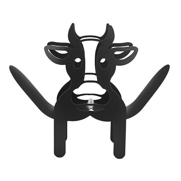 Black Cow Elk Sun Flower Toilet Roll Holder Paper Bathroom Free Standing Storage - #3