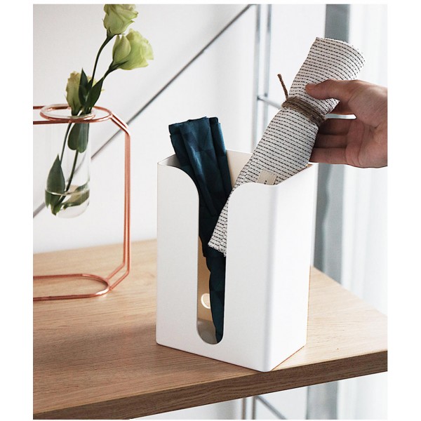 Japanese Style Portable Traceless Toilet Paper Holder Household Tissue Box Plastic Toilet Towel Holder-White - Light Pink