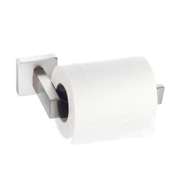 Stainless Steel Toilet Paper Holder Storage Shelf Wall Mounted Bathroom Rack - Light silver