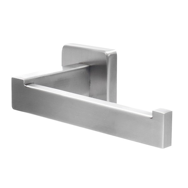 Stainless Steel Toilet Paper Holder Storage Shelf Wall Mounted Bathroom Rack - Light silver
