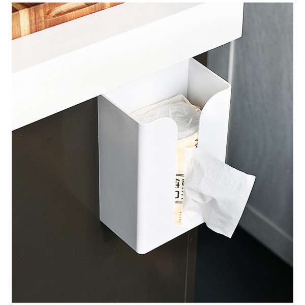 Japanese Style Portable Traceless Toilet Paper Holder Household Tissue Box Plastic Toilet Towel Holder-White - Light Pink