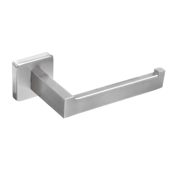 Stainless Steel Toilet Paper Holder Storage Shelf Wall Mounted Bathroom Rack - Light silver