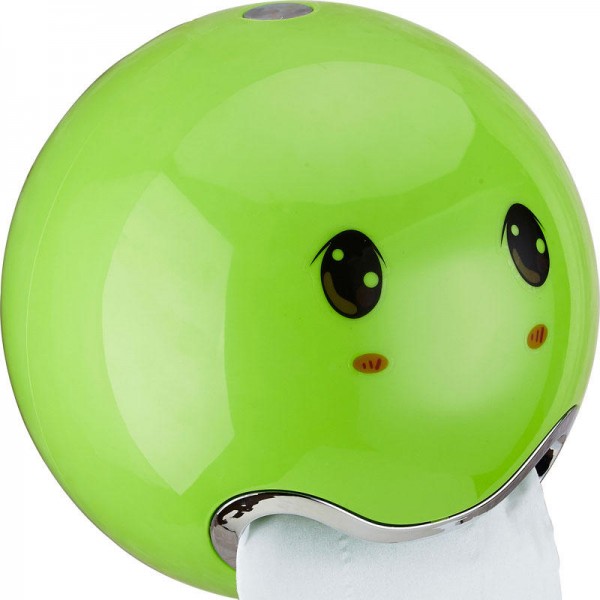 Cute Eyes Stickers Portable Cute Durable Wall Mounted Bathroom Paper Roll Holder Tissue Box - Pink