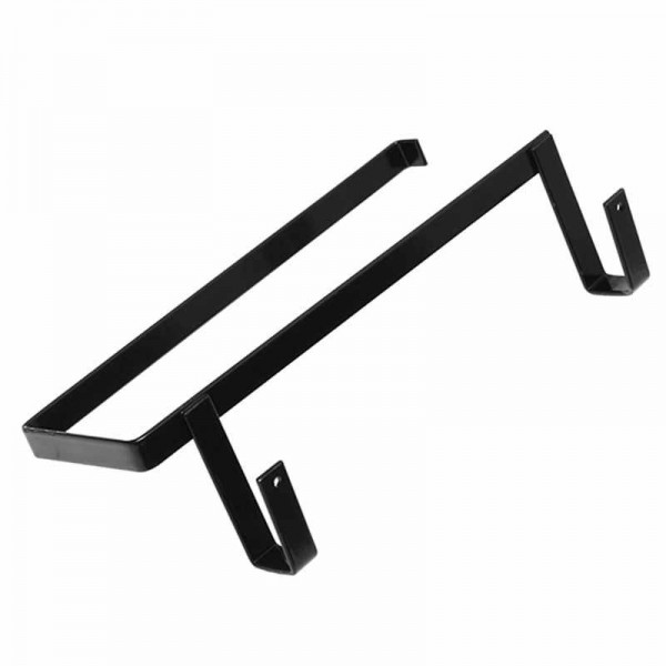 Stainless Steel Roll Paper Rack Restaurant Kitchen Cabinet Door Back Type Towel Cloth Rack Hanger  - Black