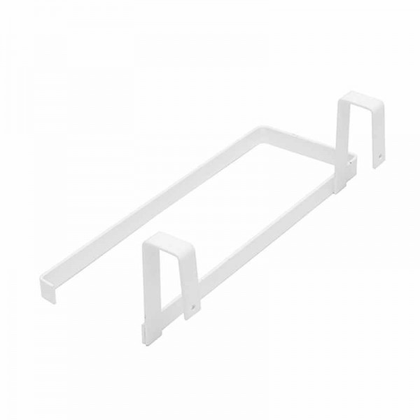 Stainless Steel Roll Paper Rack Restaurant Kitchen Cabinet Door Back Type Towel Cloth Rack Hanger  - Black