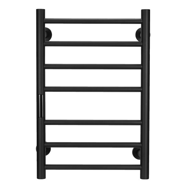 Stainless Steel Carbon Brazing Heating Towel Rack Waterproof Clothes Drying Rack Electric Towel Rack - Black US Plug