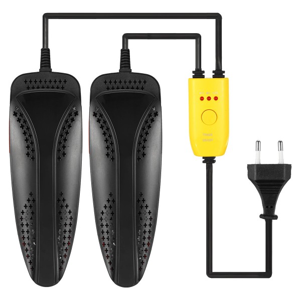 20W 110V/220V Electric Shoe Dryer Foot Protector Boot Odor Deodorant Shoes Drier Heater - Black 110V US Plug
