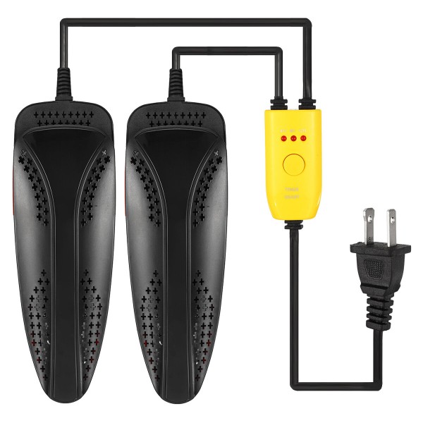 20W 110V/220V Electric Shoe Dryer Foot Protector Boot Odor Deodorant Shoes Drier Heater - Black 110V US Plug