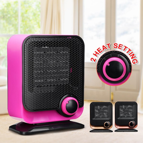 220V 1500W Electric Fan Heater Low-noise Adjustable Temperature Controller 3 Color to Choose - Orange