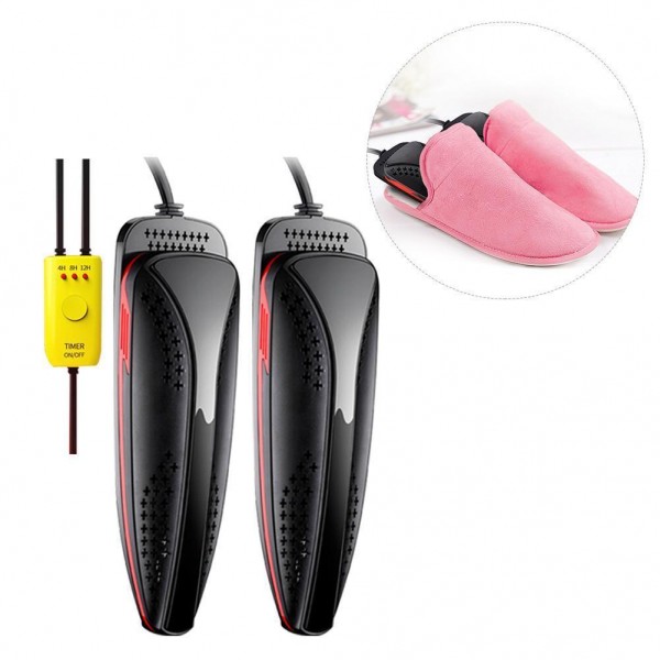 20W 110V/220V Electric Shoe Dryer Foot Protector Boot Odor Deodorant Shoes Drier Heater - Black 110V US Plug