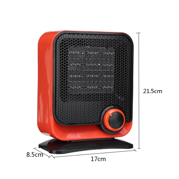 220V 1500W Electric Fan Heater Low-noise Adjustable Temperature Controller 3 Color to Choose - Orange