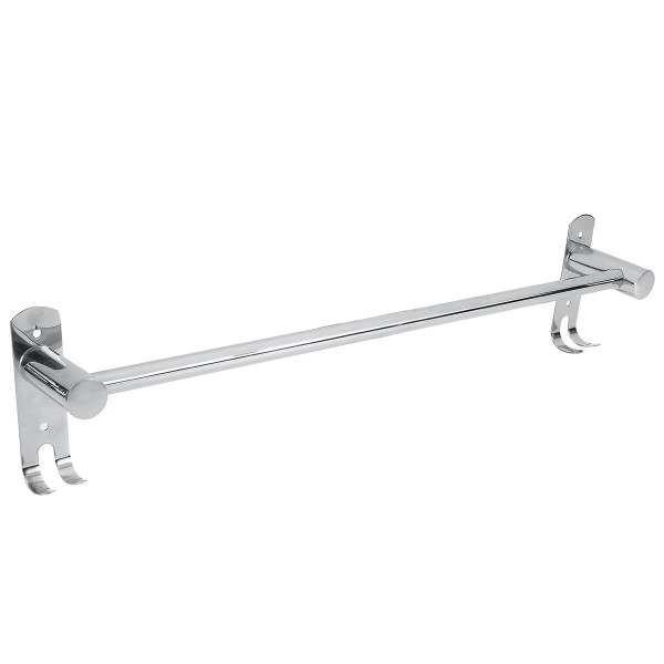 50cm Stainless Steel Bath Shelf Wall Mounted Towel Rail Rack Single Double Shelf for Bathroom Storage - single row
