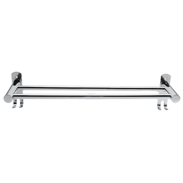 50cm Stainless Steel Bath Shelf Wall Mounted Towel Rail Rack Single Double Shelf for Bathroom Storage - single row