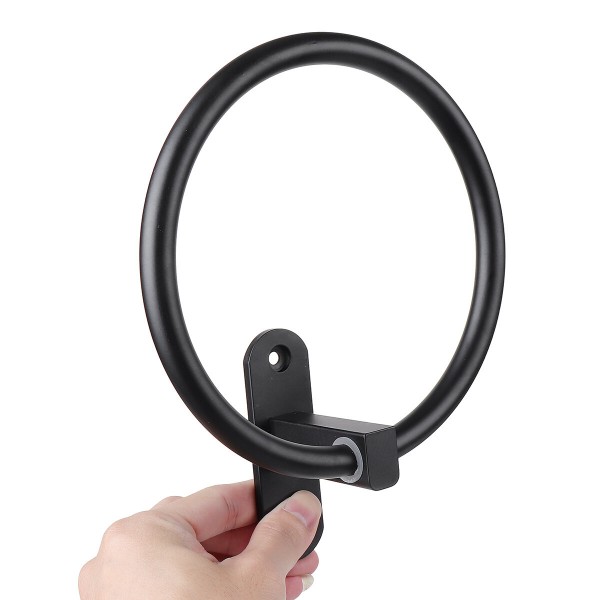 Space Aluminium Hand Round Towel Hanging Ring Wall Mounted Bathroom Rack Holder - #2