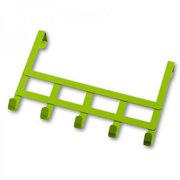 Towels Key Coat Hat Clothes Bag Metal Wall Hanger Over Door Hook With 5 Hooks Storage Holder - Rose