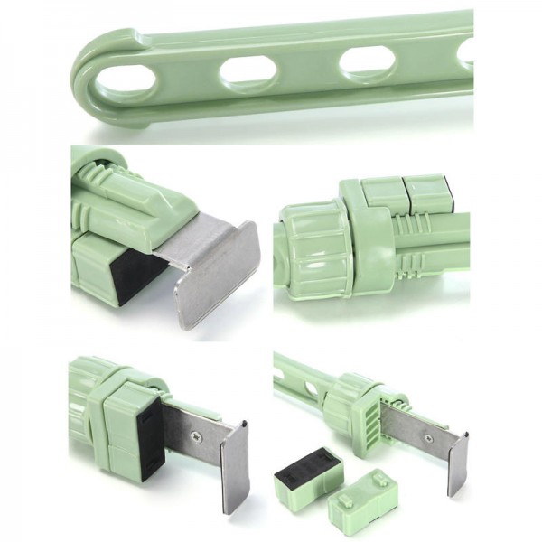 Creative Window Frame Cloth Hanger Rack Hang Holder 5 Hole Hanging Coat Storage Laundry Rack  - Pink