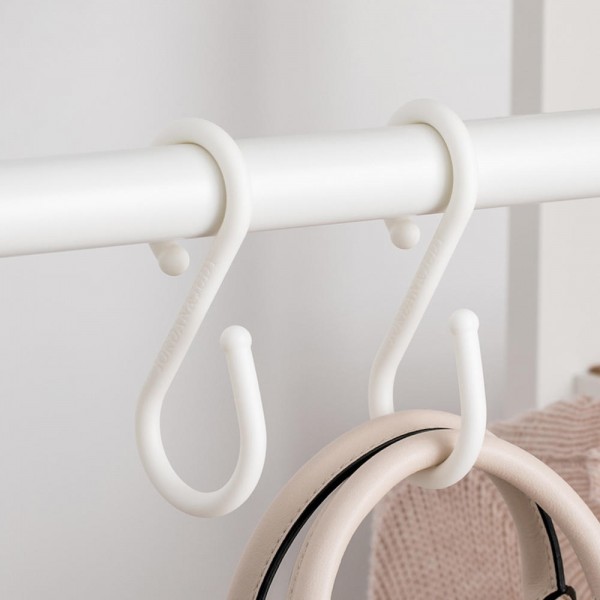 U 10Pcs S Shape Double Hooks White Clothes Hanger For Bathroom Kitchen Bedroom