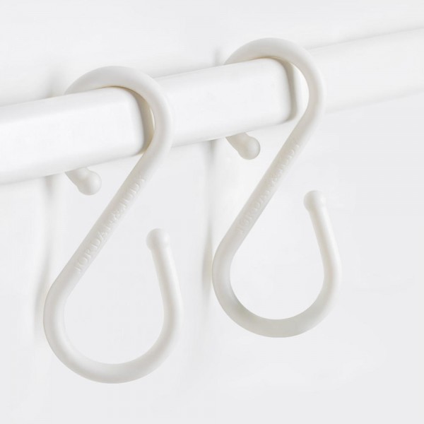 U 10Pcs S Shape Double Hooks White Clothes Hanger For Bathroom Kitchen Bedroom