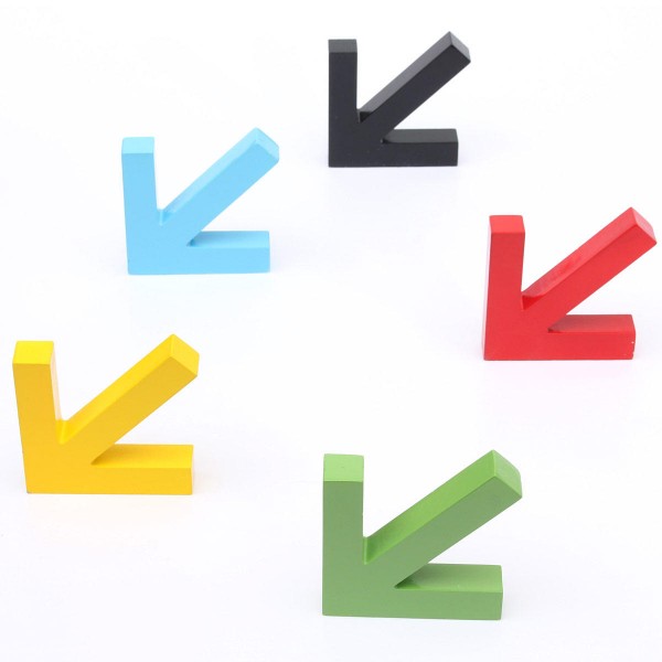 Arrow Shape Hook Clothes Rack Wall Mounted Hanger Home Decor - Green