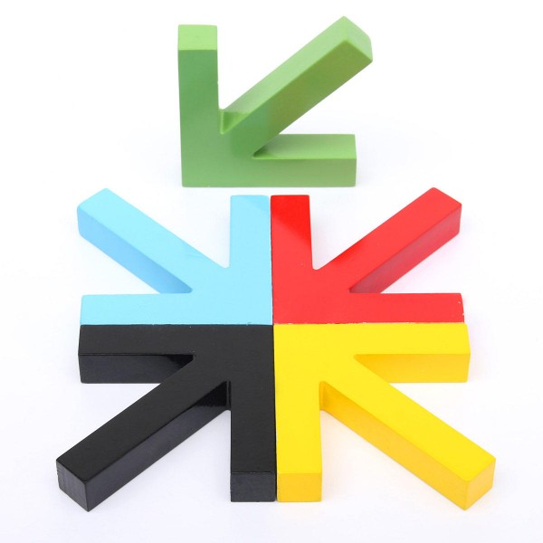 Arrow Shape Hook Clothes Rack Wall Mounted Hanger Home Decor - Green