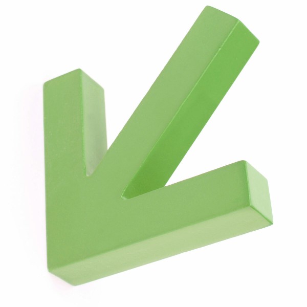 Arrow Shape Hook Clothes Rack Wall Mounted Hanger Home Decor - Green