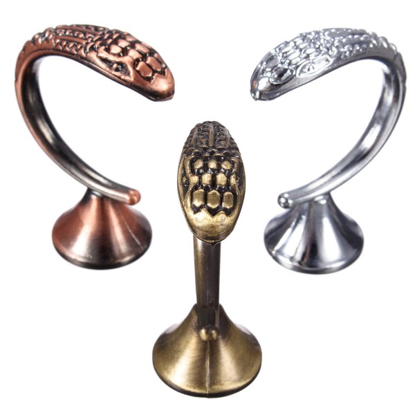 Bathroom Retro Zinc Alloy Wall Mounted Hooks Vintage Clothes Hanger - Golden