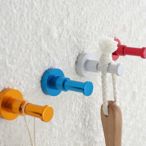 Space Aluminum Colored Single Hook Decorative Hanger - Purple