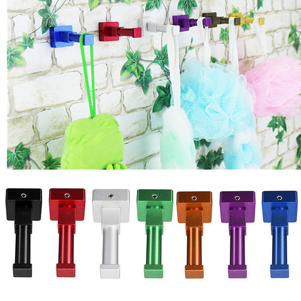 Multi-colors Space Alumimum Bathroom Towel Hook Clothes Hanger Holder - Green